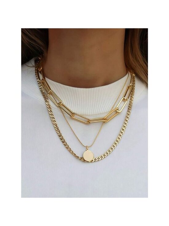 Anthropologie Jewelry - Layered Link and Coin Necklace Set A1821